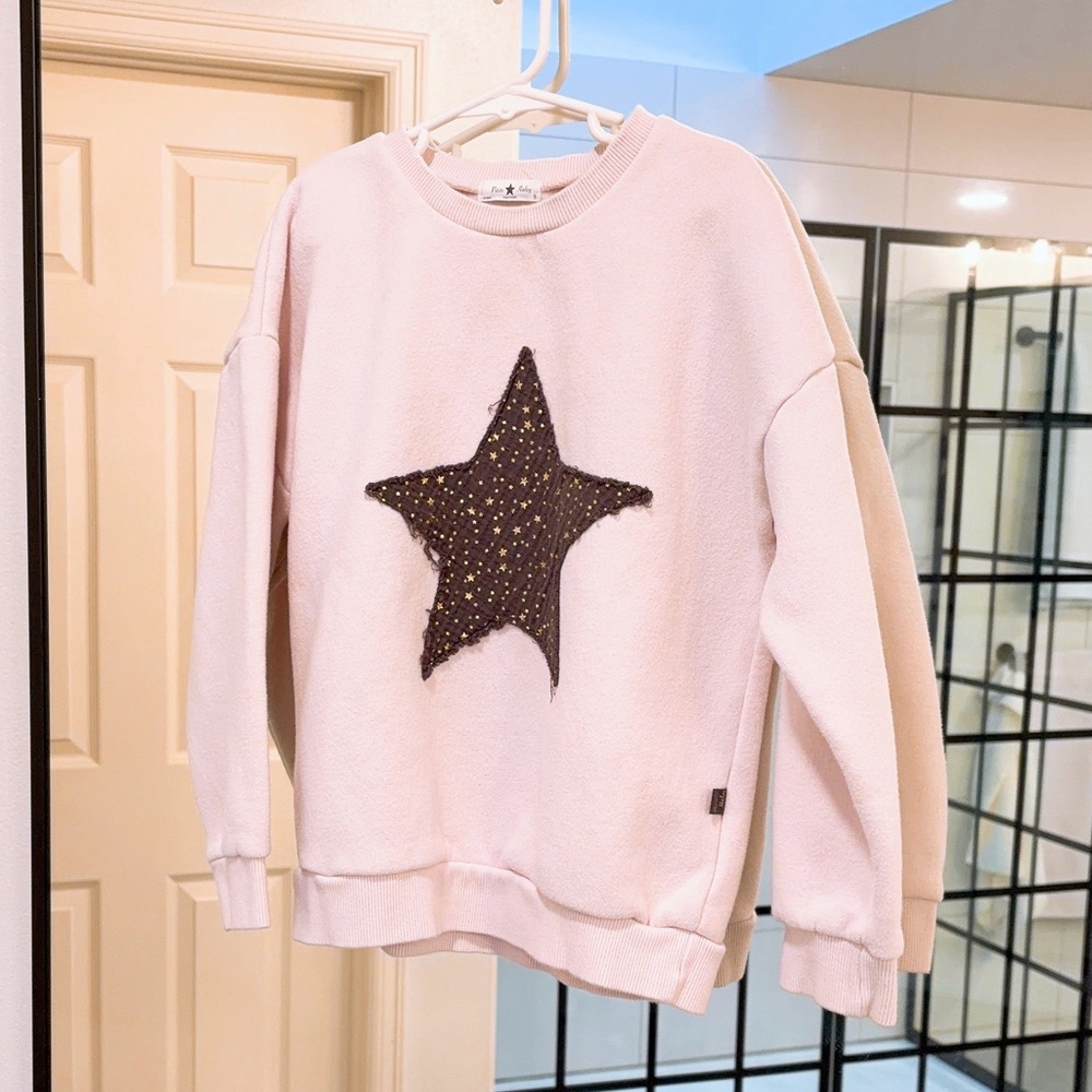 KIDS - Petite Hailey - Star sweatshirt light pink - Size 9